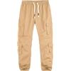 APTRO Pantaloni cargo da uomo mimetici per il tempo libero con vita elastica, pantaloni da lavoro lunghi in cotone, pantaloni da jogging con 8 tasche LT23, XXL