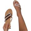 Fannyfuny Sandali Bassi Donna Ciabatte Infradito Pantofole Donna Eleganti Scarpe da Spiaggia Ragazza Moda Infradito Con Strass Infradito Piatto Da Donna Taglie Forti