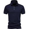 SimidunEUR Polo Uomo in Cotone Maniche Corte Insignia Ricamata Business Casual Cotone Fit Regolare