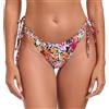 RELLECIGA Costume da Donna Tanga Bikini con Anelli Slip Regolabile con Laccetti Desert Lily L