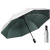 ThreeH Ombrello pieghevole Protezione solare UPF 50+ Ombrello compatto da viaggio Rivestimento d'argento Tessuto di blocco UV, Verde