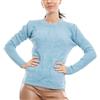 Toocool Maglione Donna Girocollo Lurex Peloso Eco Pelliccia Pullover VI-6601 [L/XL,Azzurro]