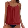 hehiy Costumi da Bagno Donna Due Pezzi Piscina Costume Tankini Set Mare Curvy Canotte con Vita Alta Slip Contenitivo Costumi Vita Alta Donna Mare Elastico e Morbido