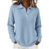 Generic Maglioni invernali da donna alla moda con colletto a polo maglione a maglia grossa elegante a maniche lunghe Henley camicia elegante pullover maglioni smart casual taglie forti maglioni accoglienti