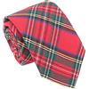DQT Cravatta classica da uomo in tartan scozzese formale casual