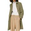 Orolay Giacca a Vento Monopetto Medio Lungo da Donna Cappotto Trench Classico Capispalla Antivento con Risvolto Verde XL