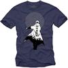 MAKAYA Anime T Shirt - Ninja Magliette Uomo Manica Corta - Regali Nerd Originali Blu M