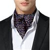 Remo Sartori - Ascot Uomo Doppia Pala In Seta Fantasia Multicolor, Made In Italy (Fucsia)