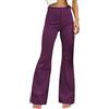 Generic Pantaloncini da donna in corduroy svasati a vita alta vintage con fondo a campana pantaloni cord invernali alla moda elasticizzati jeans a vita alta in corduroy retrò a gamba larga pantaloni da lavoro