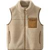 ANIMQUE Bambini Piccoli Pile Polare Gilet Addensare Bambini Colletto Rialzato Zip Smanicato Giacca Genitore-Figlio Autunno Inverno Top Capispalla con Tasche