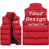 ZYWEHC Gilet Senza Maniche da Uomo con Collo Alto, Giacca Spessa Antivento Cappotto Invernale Stampa Personalizzata Logo Fai da Te Gilet Caldo Regali Personalizzati Color2,L