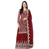 Nimbark Set kurta indiano con gonna e dupatta abbigliamento da festa design kurti pantaloni palazzo Set kurta per donne vestiti top tunica, Marrone, X-Large