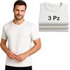 Generico Set Maglia Termica Liabel Uomo 100% Caldo Cotone Interlock - Intimo Invernale Morbido e Traspirante - Maglia a Manica Corta in Thermocotton Bianco o Nero - Confezione da 3 o 6 Pezzi (3XL, 3, Bianche)