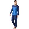 Noidinotte; more than pyjamas Noidinotte - Pigiama Uomo Estivo in Cotone Articolo Colorful. - L Blu