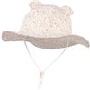 EOZY - Cappello da sole estivo per bambini, in cotone, anti-UV, UPF50+, pieghevole, motivo floreale, da principessa, da viaggio Rosa orecchie 1-2 Anni