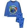 Super Mario Pigiama Luigi Boys Manica Lunga Bambini Blue T-Shirt & Pantaloni Pjs