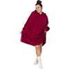 Gräfenstayn® Felpa soffice in Sherpa con Maniche e Cappuccio - Oeko-Tex Standard 100 - Coperta Oversize da Indossare - Caldo Maglione di Peluche per Uomo e Donna
