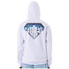 Iuter Felpa con Cappuccio Metal Logo Hoodie Uomo - Bianco 2023/24 Milano Originale Garantito (L)