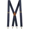 Buyless Fashion Bretelle Uomo 122 cm Cinghie Regolabili 3.17 cm a X -Ganci Metallici - 5119-Navy