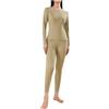 Fulidngzg Completo Termico Donna Invernale in Lana e Seta 2 Pezzi con Maglia Termica e Pantaloni Intimo Termico Sci Elegante Tuta Neve Sottogiacca Comode Abbigliamento Donna Curvy per Case Trekking,Verde,