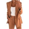 Yekdmxop Tailleur Donna Eleganti Curvy Completo Pantaloni e Giacca Cerimonia Tuta Completa Elegante Ufficio Business 2 pezzi Completi di Pantalone + Blazer Maniche Lunghe Tute Suit Slim Fit per Matrimoni Feste