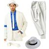 ZBH1985 White Smoothy Crimin Costume da criminale con fascia da braccio, giacca per bambini e adulti, per cosplay di Michael