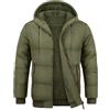 TOMEEK Giubbotto Invernale Uomo Giacca Caldo Giubbino Inverno in Pile Cappotto Spesso Parka Cappotti Antivento Elegante Casual con Cappuccio e Tasche Giacche