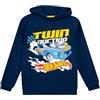 Hot Wheels Felpa con Cappuccio Felpa per Bambini | Felpe con Cappuccio Ragazzo | Blu | 11-12 Anni