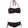 Aloha-Beachwear A4013, bikini a fascia con ciliegie multicolore Large / 40 / UK 14