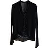 WOXIHUAN Camicetta Donna Manica Lunghe Blusa in Velluto Camicia con Scollo a V Tinta Unita Top Tunica Elegante