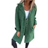 Juankrynord da Donna Elegante Risvolto Casual Monopetto Cappotto Lungo Colore Solido Cardigan Cappotto Midi Lavoro Ufficio Bottone Pisello Cappotto Sottile Cardigan Tunica