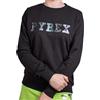 PYREX ORIGINAL - Felpa Girocollo da Donna in Cotone, Polsini Elasticizzati, Logo Frontale Riflettente - Art.45163 (Nero, XS)