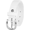 Lindenmann leather belt for women, women's leather belt, Farbe/Color:bianco, Size US/EU:Bundweite 100 cm Gesamtlänge 115 cm W 39.5 XL