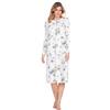 e.Femme® Camicia da Notte da Donna Kate 1029 in 100% Cotone, Bianco/Azzurro 46