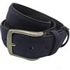 OLD GALLES Cintura Uomo in Pelle Scamosciata da 4 cm. (110 Taglia 46-48, Blu)