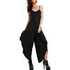 Toocool Overall Donna Tuta Intera Pantaloni Harem Copricostume Pantaloni Basic VB-0787 [Taglia Unica,Nero]