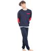 Leedya Pigiama Uomo Lungo in Cotone Invernale Interlock 100% - Stile e Comfort - Pigiama Morbido per Le Notti Invernali - Polsini No Stress