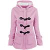 Cocila Cappotto Da In Tinta Unita Con Bottoni Corno Felpa Cardigan Imbottito Con Cappuccio Giacca Tute Felpa Da (Pink M)
