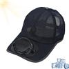 Knubbuf Cappello con Visiera Ricaricabile a energia Solare, Berretto da Baseball Leggero, Cappello con Ventola Alimentato Tramite USB