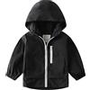 Volunboy Giacca Bambini con Fodera in Pile, Leggera Giaccone Antivento con Cappuccio e Tasche a Cerniera (2-8 Anni)