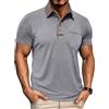 PRIVIMIX Polo da uomo a maniche corte con colletto classico, maglietta da golf, maglietta da rugby con tasca, M-3XL