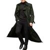 Fannyfuny Trench Uomo Lungo Cappotto Uomo Lungo Giacche Uomo Eleganti Tranch Uomo Impermeabile Cappotto Uomo Elegante Trench Uomo Nero Trench Parka