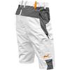 strongAnt Pantaloni Corti da Lavoro Stretch Berlin PRO Uomo Estate Cargo - Colore: Bianco-Grigio, Taglia: 42