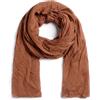 ALLEE DU FOULARD Sciarpa lunga- Scialle 100% cotone, misura 110 x 300 cm, sciarpa da donna e da uomo, lunghezza 3 metri, comfort e fluidità (Marrone Scoiattolo)