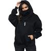 Covisoty Donna Felpa con Cappuccio Pile con Sciarpa Cotone Morbido Pullover | Oversize Hoodie Casual Autunno Inverno Vestiti