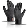 AYPOW Guanti Invernali Caldi in Maglia Uomo e Donna, Guanti Touch Screen Antiscivolo, Guanti Termici Foderati in Pile, Guanti da Corsa Ciclismo Escursionismo Guida Lavoro Sportive all'Aria Aperta