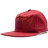 HUF Box Logo Snapback Cap non strutturato - rosso vinaccia, rosso vivo, Taglia unica
