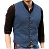 Solovedress Gilet da uomo, vintage, classico, in lana, formale, vestibilità regolare, per matrimoni