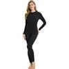 YUSHOW Biancheria intima termica da donna ultra morbida girocollo a maniche lunghe e pantaloni lunghi leggings termici invernali caldi da donna set biancheria intima termica da donna strati base sci