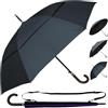 COLLAR AND CUFFS LONDON Ombrelli ad alte prestazioni - Ombrello StormDefender - Ombrello antivento grande e forte - Telaio rinforzato di nuova generazione - Automatico - Rivestimento in teflon - Grande golf in fibra di vetro